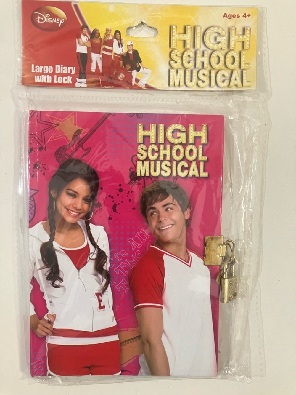 Disney High School Musical Large Diary with Lock and Key New Unopened